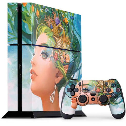 Mermaid with Sea Stars in Her Hair by Ivy Dolamore PlayStation PS4 Skins